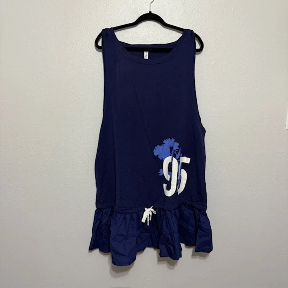 Daily Practice by Anthropologie Lane Line Graphic Mini Dress Navy Blue 95 Sporty